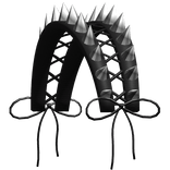 ʚ♡ɞ gothic spikey laced headband w ribbon - black