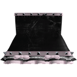 gothic studded kawaii black & pink ruffled dress