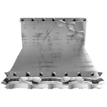 gothic studded kawaii white ruffled dress