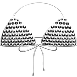 ʚ♡ɞ gothic studded spikey top w bow in white