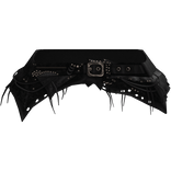 Gothic Tribal Skirt Leather Emo Skirt Belt Black