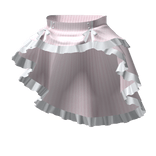 gothic victorian bustle skirt 3.0 pink & white