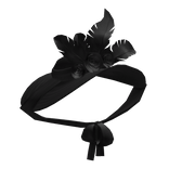 Gothic Victorian Elegant Large Hat Flowers Black