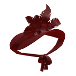 Gothic Victorian Elegant Large Hat Flowers Red