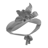 Gothic Victorian Elegant Large Hat Flowers White