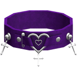 ⛧ Gothic Violet Heart Cross Choker (3.0) 