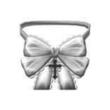 Gothic White Bow Choker Necklace With Cross [3.0]