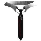 Gothic White Collar + Black Sigil Tie