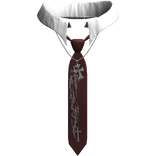 Gothic White Collar + Red Sigil Tie 3.0