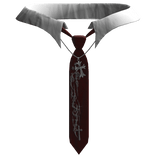 Gothic White Collar + Red Sigil Tie