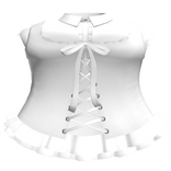 ♡꒰ gothic white corset laced dress