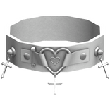 ⛧ Gothic White Heart Cross Choker (3.0) 