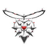 Gothic White Heart Pendant