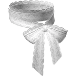  † : gothic white lace side bow choker (3.0)