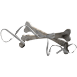 ♰ Gothic White Ribbon Bone Hairclip 