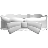 ♱ ┊ gothic white ruffled doll bow collar