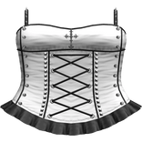 Gothic White/Black Spiky Cross Dress