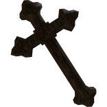 Gothic Wooden Cross - BROKEN POSITION