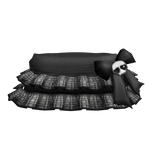 Gothic/Mall Goth Mini Skirt | White & Black