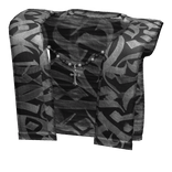 Graffiti Emo Hoodie Sleeves W Chrome Cross Chain