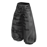 Gray Baggy Skater Zebra Denim