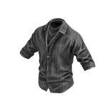Gray Button Up Shirt w/ Chains