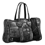 Gray Chrome Handheld Duffel Bag