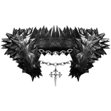 Gray Chrome Neck Fur