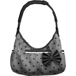 Gray Coquette Polka Dot Bow Shoulder Bag
