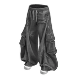 Gray Denim Cargo Sweats