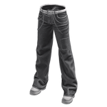 Gray Designer Atlanta Hood Chain Jeans