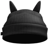gray devil horn beanie