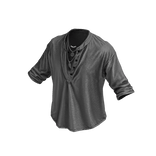Gray Henley Loose Button Up