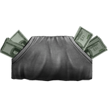 Gray Hoodie Front Pocket W/ Money