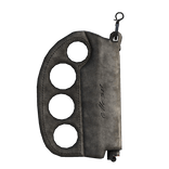 Gray knuckle lighter case in distressed leather