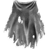 Gray Old Torn Ripped Traveler Cape 