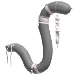 Gray Pink Cute Medic Nurse Cat Tail