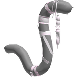 Gray Pink Medic Nurse Cat Tail