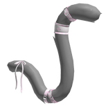 Gray Pink Ribbon Nurse Cat Tail