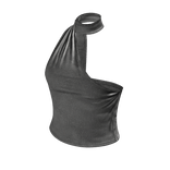 Gray Scarf Halter Top