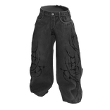 Gray Y2K Sigil Jeans