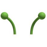 👽 Green Alien Antennae