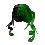 Green & Black Cute Wavy Pigtails