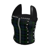 Green and Blue Studded Goth Top