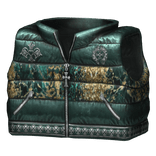 Green & Gold Chrome Puffer Vest