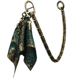 Green & Gold Pocket Handkerchief Belt Keychain