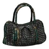 Green & Gold Studded Vintage Duffel Bag
