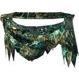 Green & Gold Tattered Ratty Neck Scarf