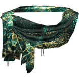 Green & Gold Vintage Ratty Neck Scarf