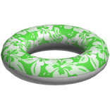 Green & White Floral Pool Floaty